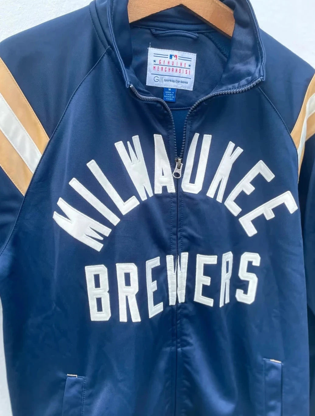 MLB Sports Milwaukee Brewers Genuine Merchandise Baseball track jacket Mens M – photo 5